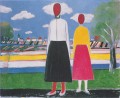 deux figures dans un paysage 1932 Kazimir Malevich abstrait